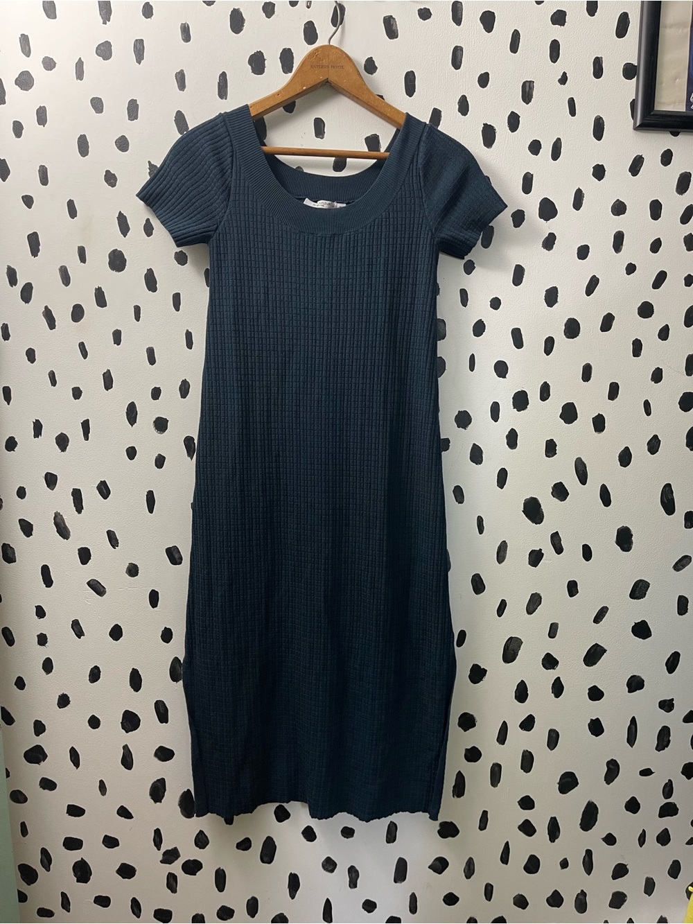M.M. LaFleur waffle knit bodycon dress